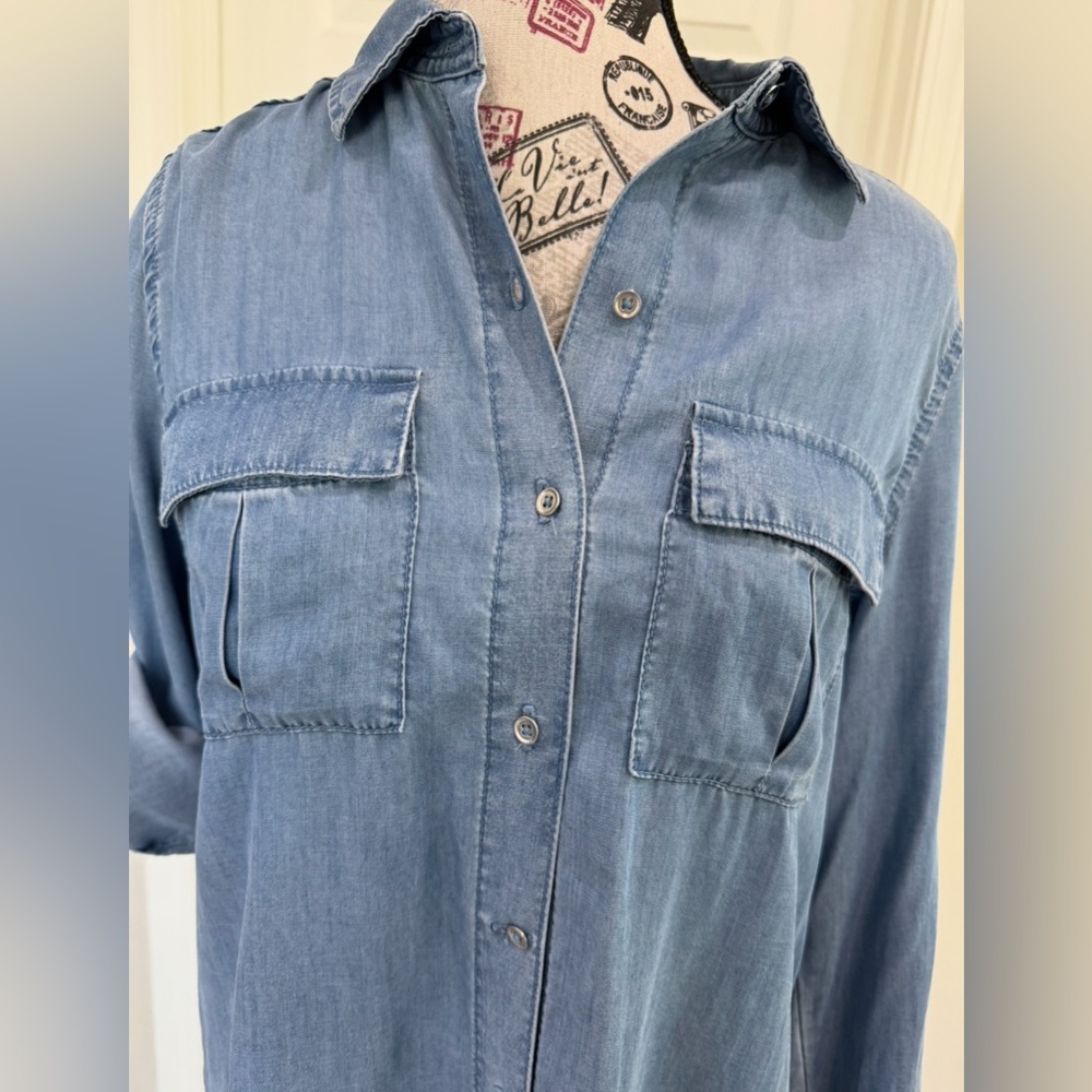 White House Black Market Denim Tunic - Picture 6 of 14